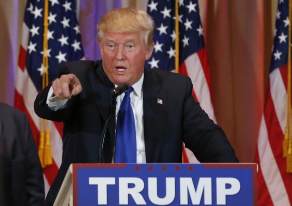 Republican U.S. presidential candidate Donald Trump speaks about the results of Super Tuesday primary and caucus voting during a news conference in Palm Beach Florida