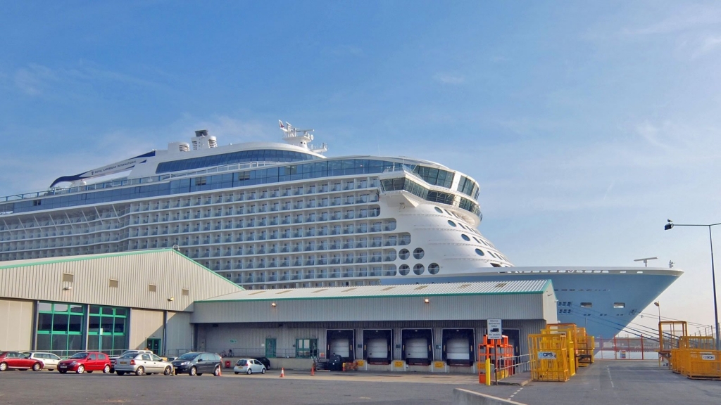 The Anthem of the Seas cruise ship can carry more than 4,000 passengers and has a crew of about 1,600