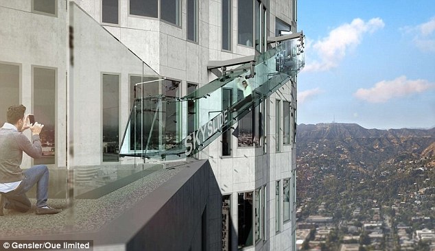 Thrill-seeking visitors to the U.S. Bank Tower in Los Angeles will soon be able to ride the'Skyslide