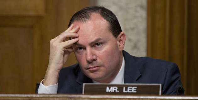 Tom Williams via Getty Images
Sen. Mike Lee thinks Michigan can handle the Flint water crisis on its own