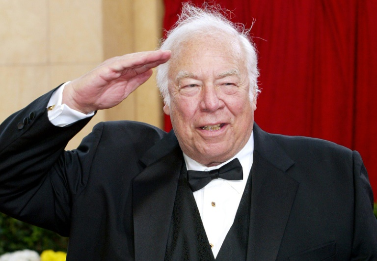 AFP  File  John G. MabangloUS actor George Kennedy salutes as he arrives at the 75th Academy Awards in Hollywood California