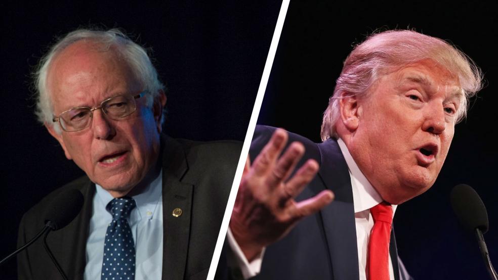 Trump and Sanders Lash Out at a Common Enemy Free Trade