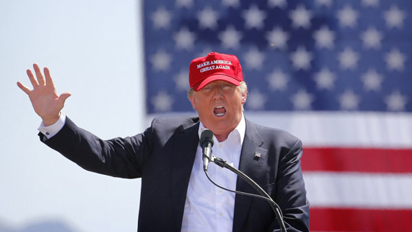 Trump at the AZ rally. Image AP