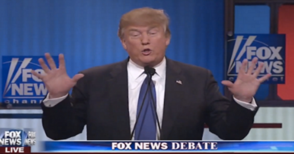 Tubby-Fingered Trump Sinks To The Lowest Of Lows Talks About Genitals During Debate