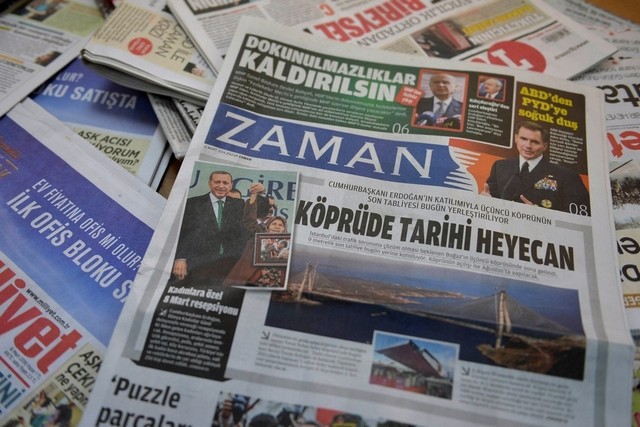 Seized anti Erdogan paper toes Turkey government line in latest edition