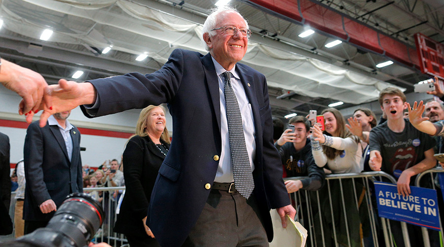 U.S. Democratic presidential candidate Bernie Sanders speaks at a campaign rally in East Lansing Michigan