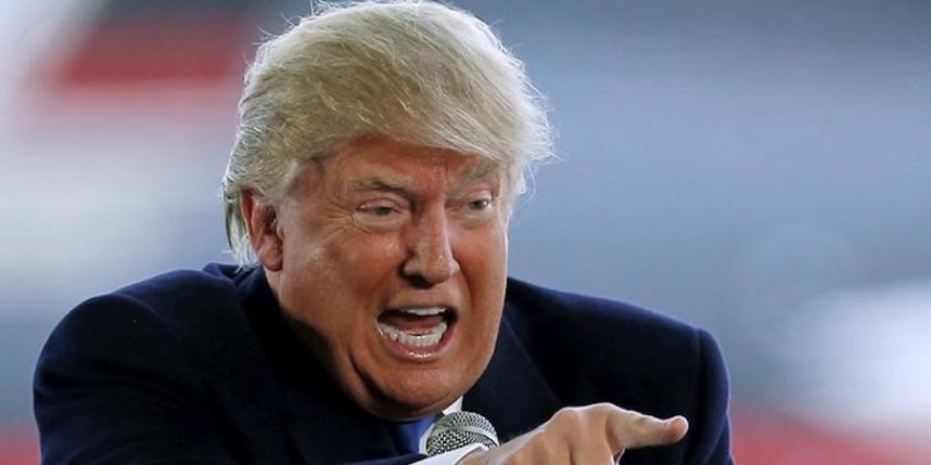 U.S. Republican presidential candidate Donald Trump speaks at a campaign rally in Bloomington Illinois