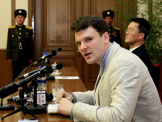 North Korea presents detained American to media