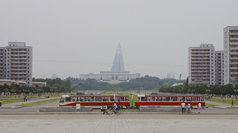 North Korea presents detained American to media