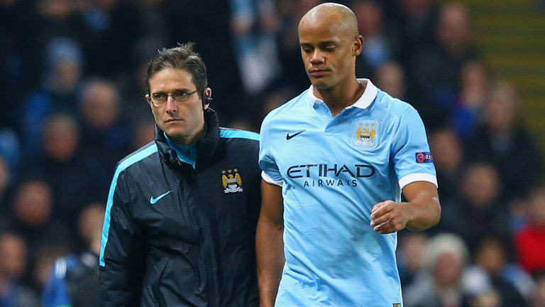 Vincent Kompany is expected to be out for around a month