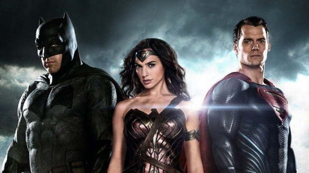 Batman, Wonder Woman and Superman, team up uin Batman v Superman out on Thursday