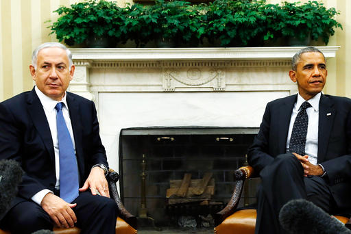 U.S. President Barack Obama meets with Israel's Prime Minister Benjamin Netanyahu at the White House in Washington D.C. on Oct. 1 2014