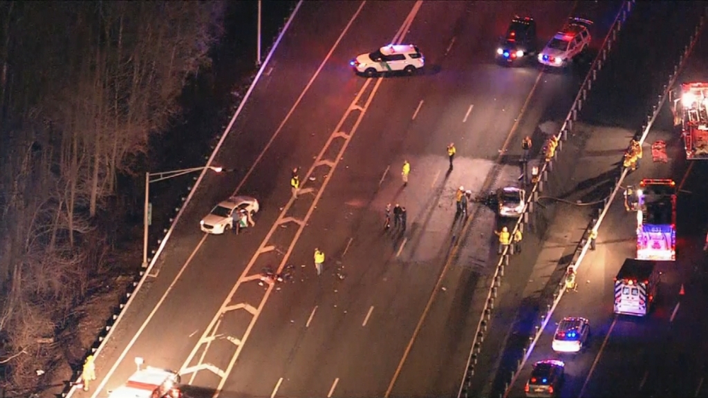 Authorities: New Jersey state trooper hit by car on I-295