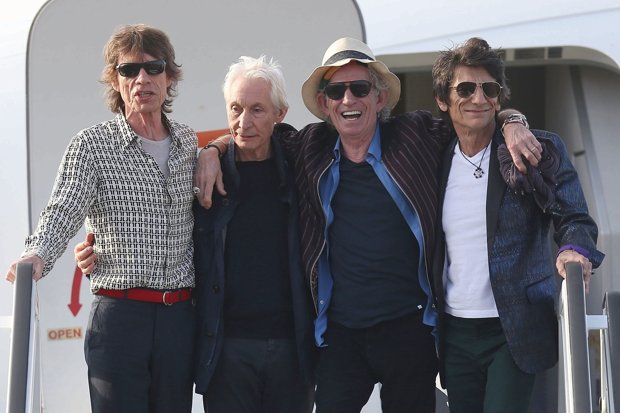 Rolling Stones arriving in Cuba