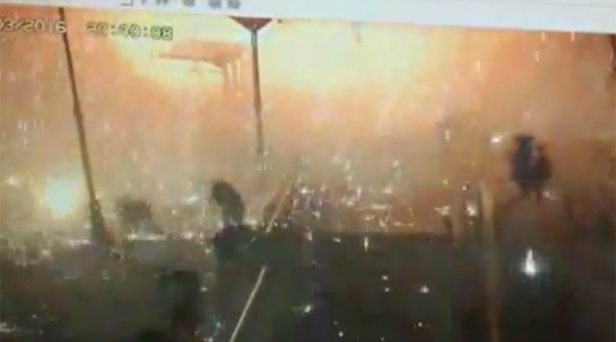 Dramatic CCTV footage of Ankara blast shows fire raining down as people flee (VIDEO)