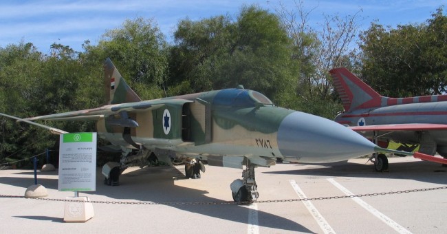 A Syrian MIG-23 war jet