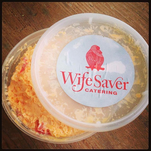 A container of Wife Saver pimento cheese