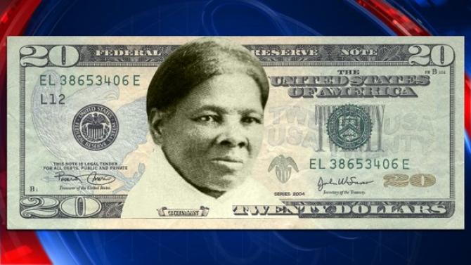 A image of what a new $20 dollar bill featuring Harriet Tubman has been circulating online.   		Twitter