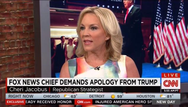 Cheryl Jacobus alleges Trump and his people “wrongly and maliciously” said on national television that she badmouthed Trump because he denied her a PR job