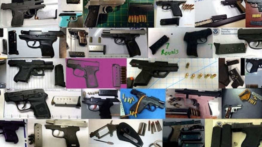 A record-breaking 73 firearms were discovered last week in carry-on bags around the nation