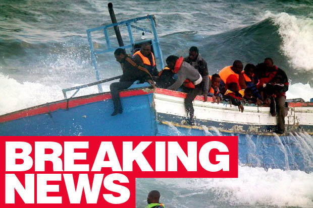 Boat capsizes in the Mediterranean Sea with migrants