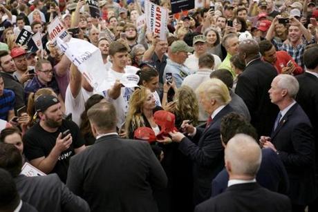 Donald Trump held a rally at Indiana State Fairgrounds Ted Cruz spoke in Hershey Pa