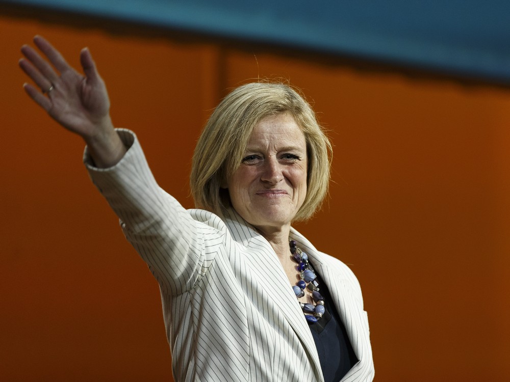 Alberta Premier Rachel Notley speaks at the Edmonton 2016 NDP national convention on Saturday