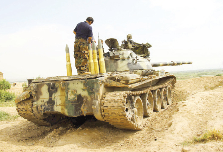 An Afghan National Army tank is parked at an outpost in Kunduz province Afghanistan in this file