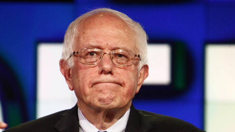 Bernie Sanders at the CNN Democratic Debate at the Wynn Hotel in Las Vegas Tuesday