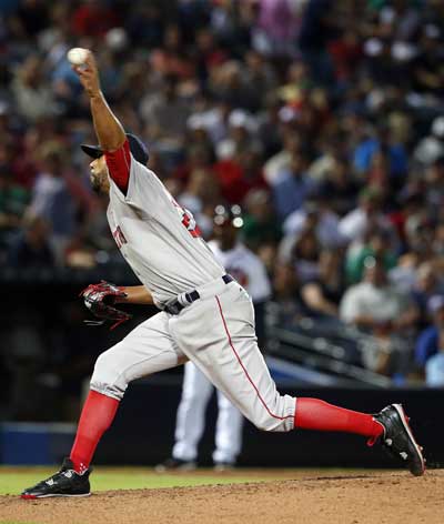 David Price of the Boston Red Sox pitches against the Atlanta Braves during the fifth inning of a baseball game at Turner Field in Atlanta Georgia. AFP