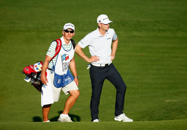 Getty  AFP  Scott Halleran Brendan Steele walks up the 18th hole during the first round of the Valero Texas Open