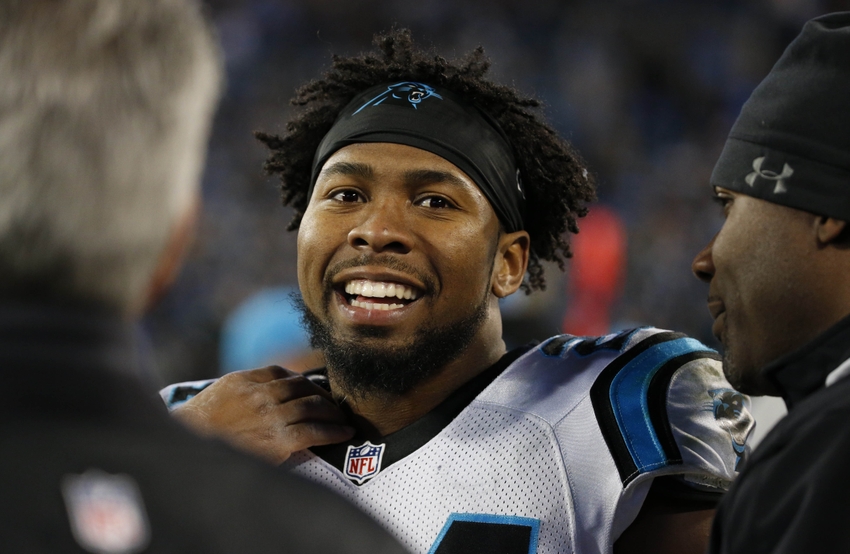 Jan 24 2016 Charlotte NC USA Carolina Panthers cornerback Josh Norman on the sideline during the fourth quarter against the Arizona Cardinals in the NFC Championship football game at Bank of America Stadium. Mandatory Credit Jason Getz-USA TODA