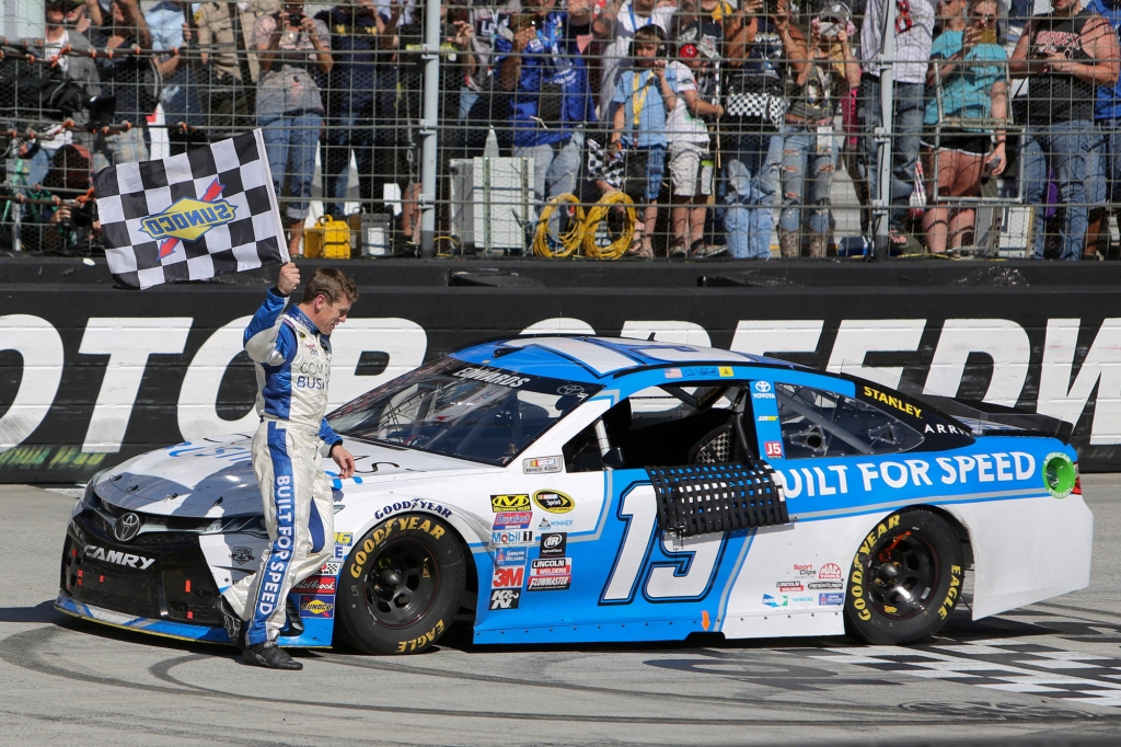 Carl Edwards jumps to second in points after becoming the sixth driver to lock into the Chase.		Randy Sartin-USA TODAY Sports