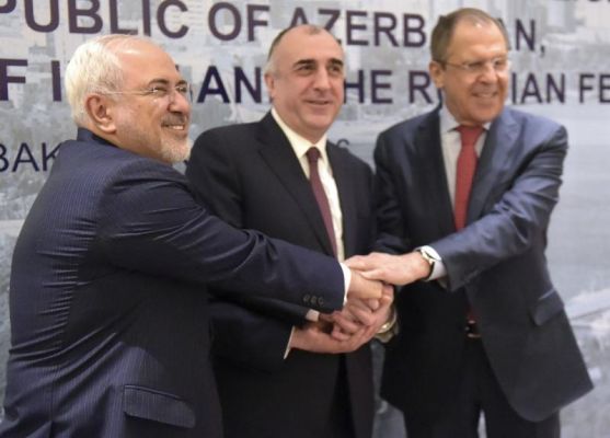 From left Iranian Foreign Minister Mohammad Javad Zarif