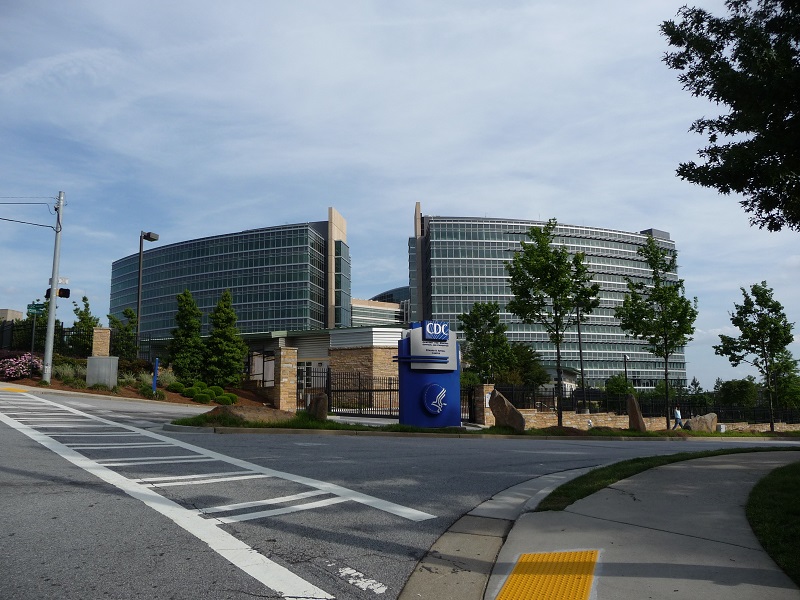 Centers for Disease Control and Prevention in Atalanta Ga. main entrance. Wikki Commons