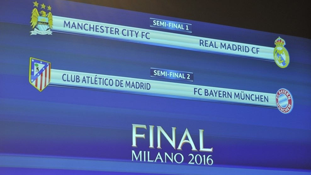 Updated - Champions League: Madrid teams avoid each other in semi-final draw