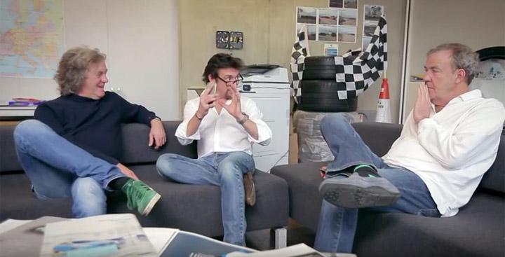 Jeremy Clarkson, James May and Richard Hammond brainstorm 'inappropriate' titles for new Amazon Prime show