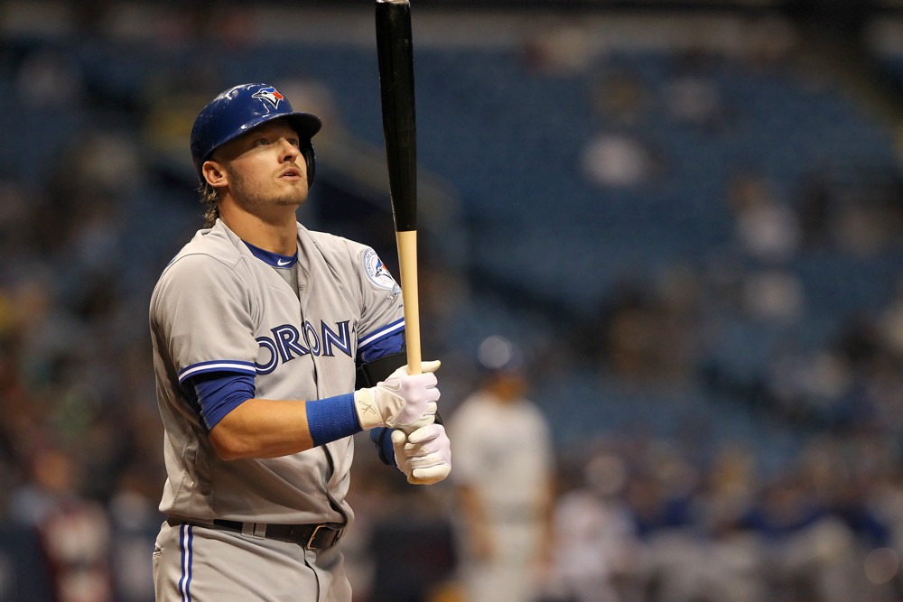 05 APR 2016 Josh Donaldson of the Blue Jays during the regular season game between the Toronto Blue Jays and the Tampa Bay Rays at Tropicana Field in St. Petersburg Florida