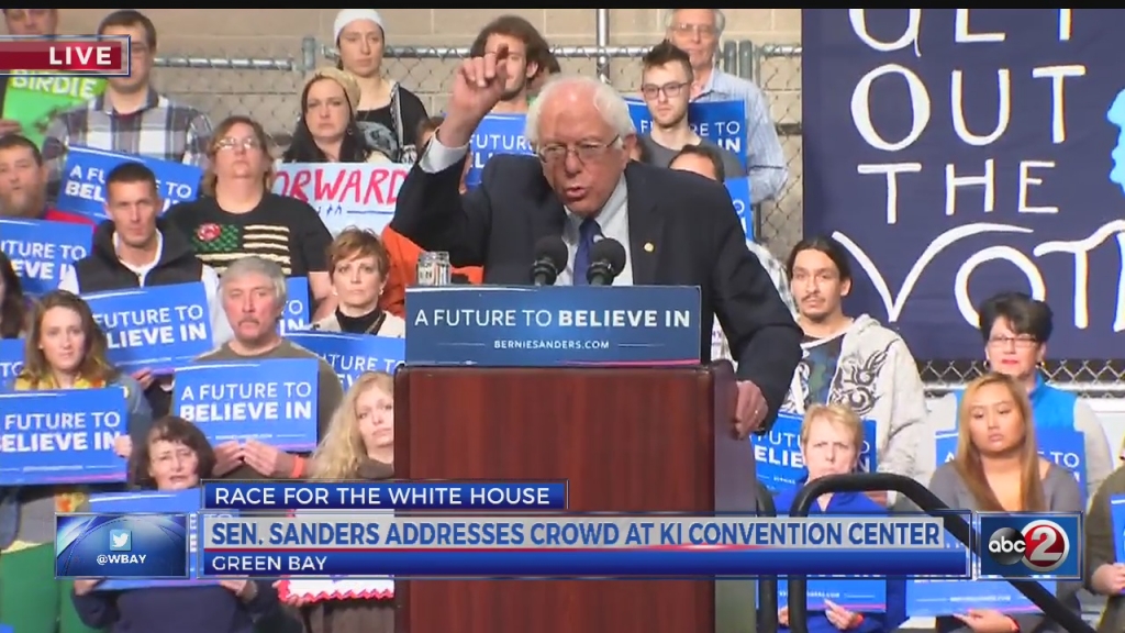 Bernie Sanders campaign visit Green Bay