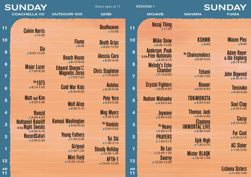 Coachella 2016 Set Times