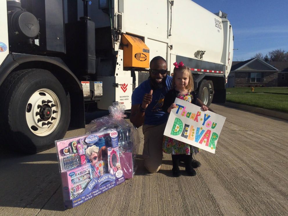 Courtesy Traci Andracke Unlikely BFFs A little girl and the neighborhood's trash collector went from a wave to BFFs