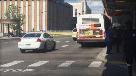 Credit CBS News                                            3 wounded in Nashville bus station shooting