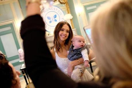 Jessica Alba founder of The Honest Co. is shown in New York at an event for the company in March