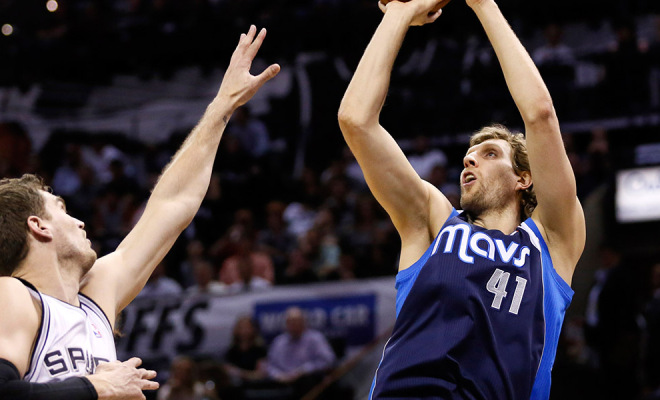 Add star Dirk Nowitzki to the long injury list for Dallas in the playoffs