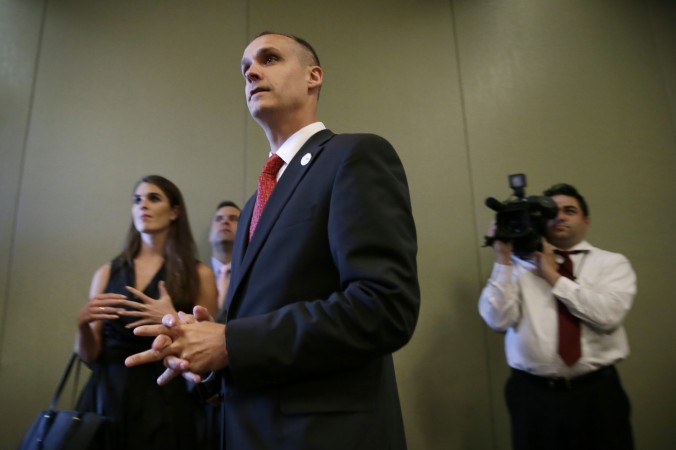 Republican presidential candidate Donald Trump's campaign manager Corey Lewandowski at an event in Dubuque Iowa Aug. 25 2015