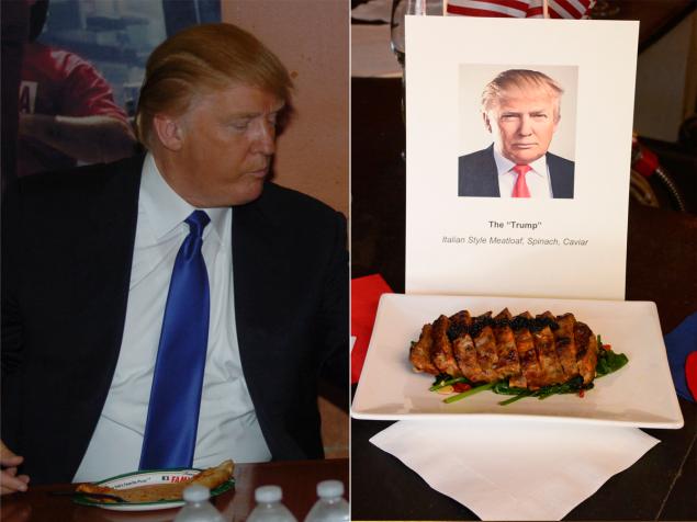 Donald Trump's favorite meal is meatloaf so chefs at Vero created the'Trump Meatloaf topped with caviar