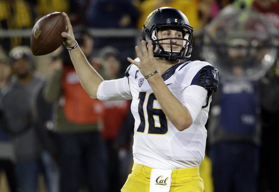 Associated Press file California quarterback Jared Goff is one of three sitting at the top of the 2016 draft board. Goff posted a 15-21 career record at Cal