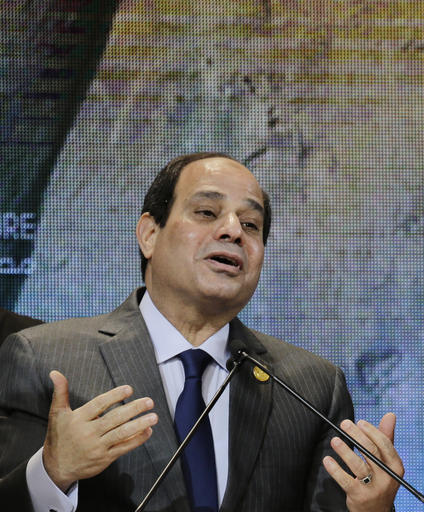 Egyptian President Abdel Fattah el-Sissi speaks during the final day of a major economic conference that has injected billions of dollars worth of aid and investment in his