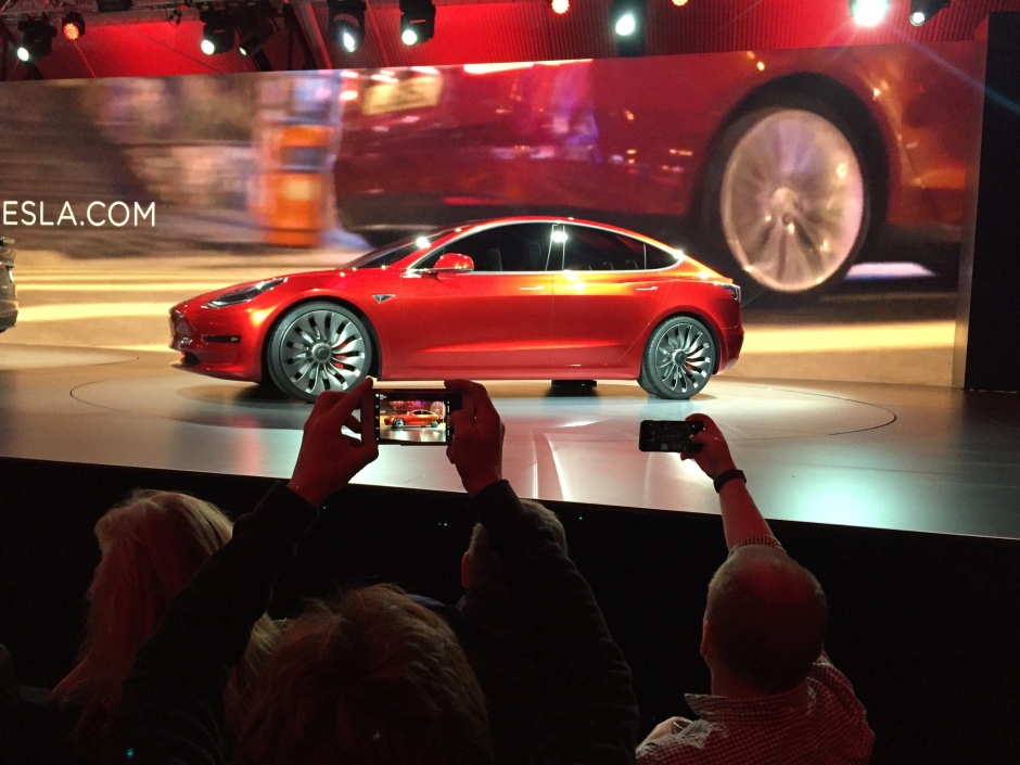 Tesla Lower Priced Model 3 announced March 31 2016