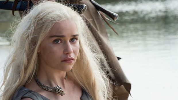 Emilia Clarke as Danaerys Targaryen in Game of Thrones